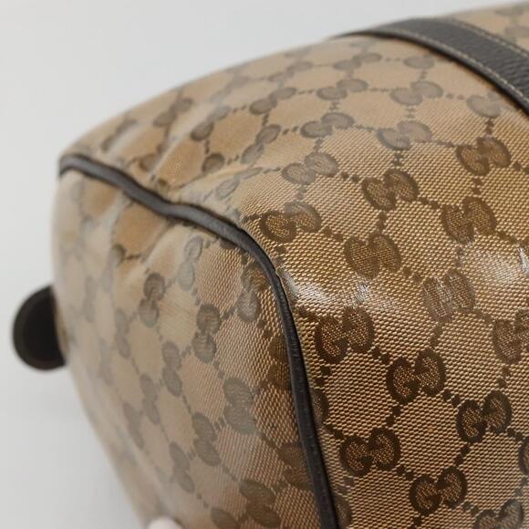 GUCCI GG Crystal Boston Bag Coated Canvas Outlet Beige Gold - Picture 13 of 16